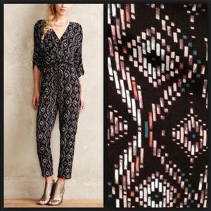 NWOT Anthro Elevenses DACEY Aztec Jumpsuit. XS